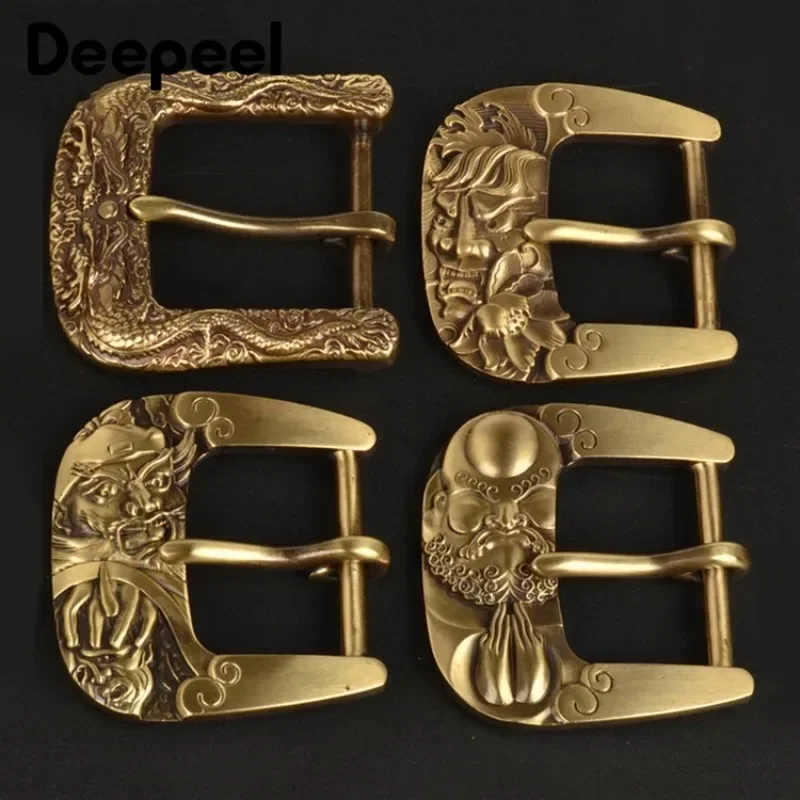 Men'S Accessories For Jeans - Deepele หัวเข็มขัดหัวเข็มขัดทองแดงแท้40มม. หมุดทองเหลืองแข็งสำหรับเข็มขัด38-39มม. อุปกรณ์เสริมกางเกงยีนส์โลหะหัตถกรรมเครื่องหนังของผู้ชาย