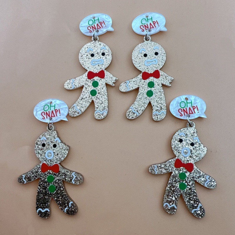 Men Keychain Accessories - จี้รูปคนขนมปังขิงน่ารัก 10 ชิ้น สำหรับทำเครื่องประดับ DIY เช่น