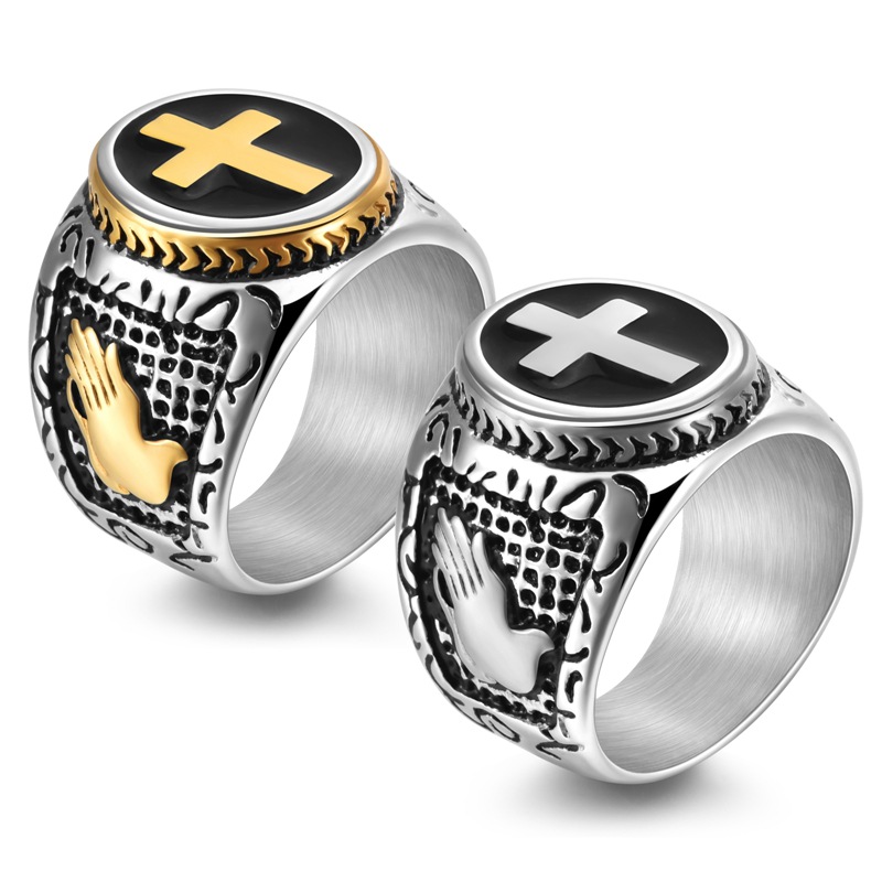 แหวนสแตนเลสสตีลรูปพระเยซูพร้อม - Men'S Accessories Hand Bands บทวิจารณ์และราคา