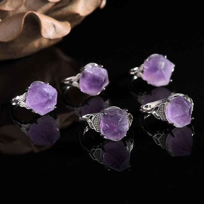 ธรรมชาติ Amethyst Hand แกะสลัก - Men'S Accessories Hand Bands บทวิจารณ์และราคา