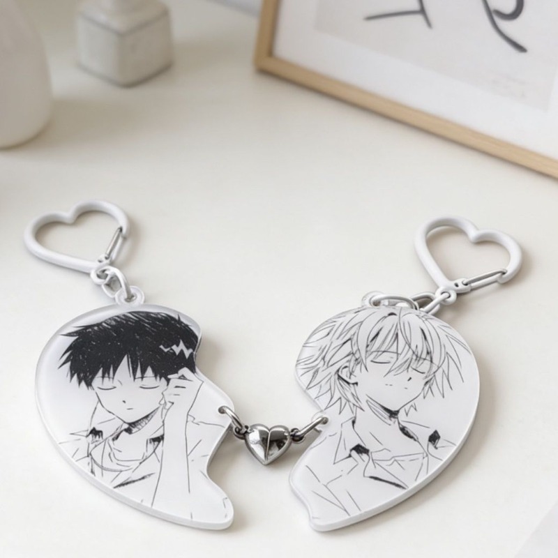 พวงกุญแจอะคริลิกใสลายอนิเมะ Ev - Men Keychain Accessories บทวิจารณ์และราคา