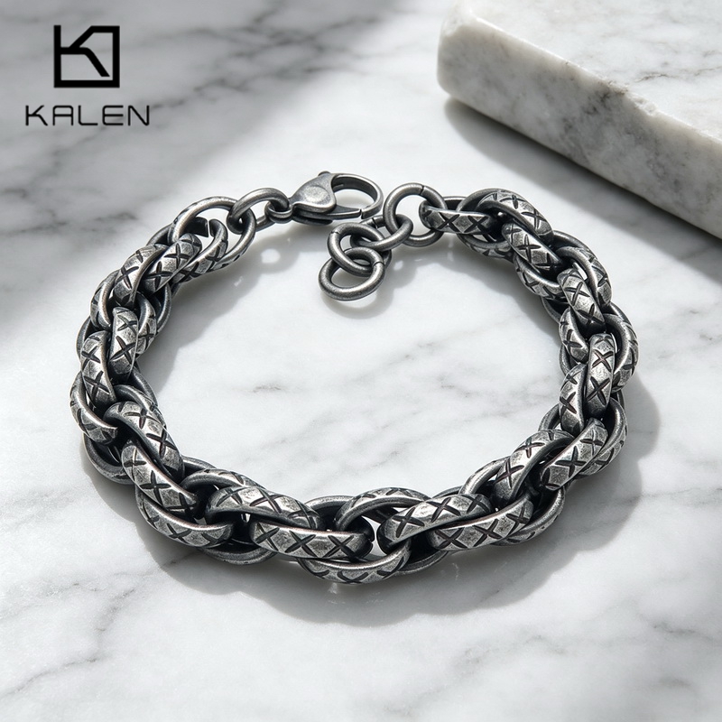 สร้อยข้อมือคิวบันแบบหนา 11 มม. - X Men Accessories บทวิจารณ์และราคา