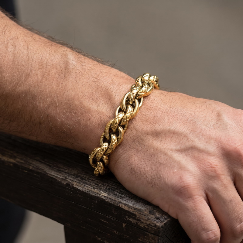 สร้อยข้อมือคิวบันแบบหนา 11 มม. - X Men Accessories บทวิจารณ์และราคา